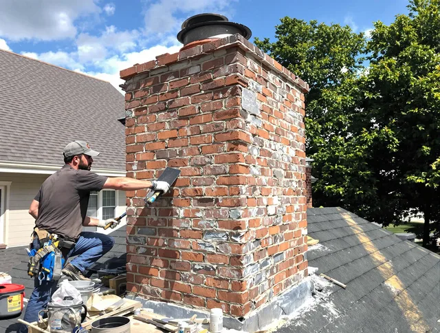 Completed chimney rebuild by Southbury Chimney Sweep in Southbury, CT