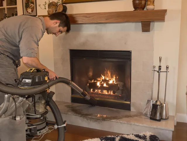 Routine fireplace upkeep by Southbury Chimney Sweep in Southbury, CT