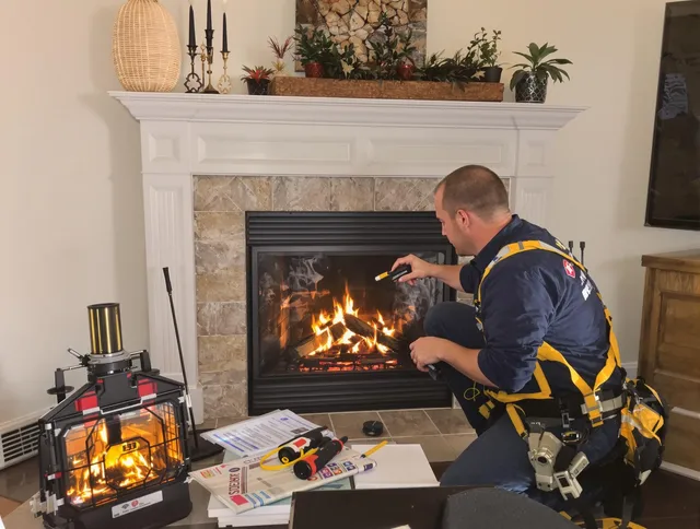 Safety-focused fireplace inspection by Southbury Chimney Sweep in Southbury, CT