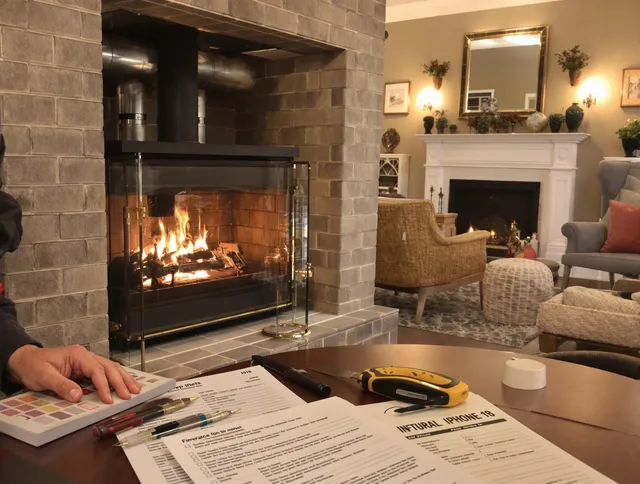Southbury Chimney Sweep verifying fireplace safety measures in Southbury, CT