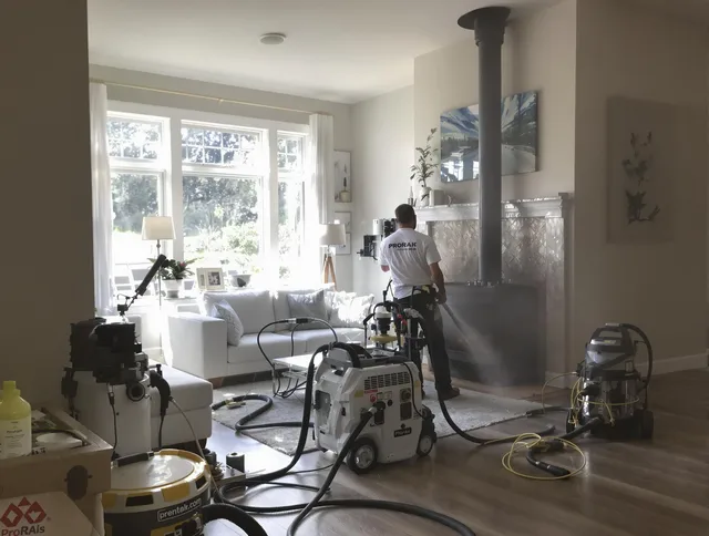 Soot removal service by Southbury Chimney Sweep for a fireplace in Southbury, CT